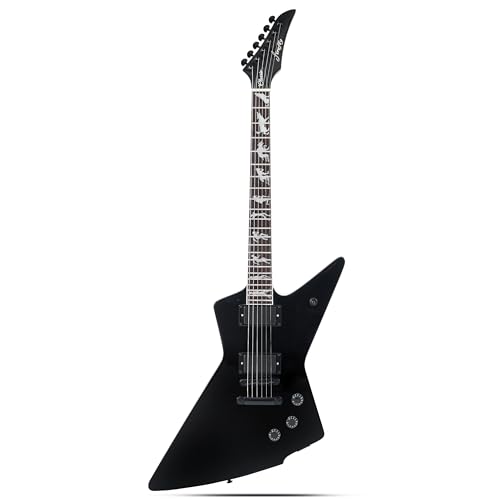 Firefly FFLX Solid Body Electric Guitar,Mahogany Guitar body,Stainless steel and ball end frets,rosewood fretboard(Gloss Black Color).